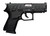 Grand Power 8588005944663 P1S Mk23 9mm Luger 12+1 3.66" Stainless Rotating Barrel, Black Optic Ready/Serrated Slide, Black Frame w/Accessory Rail, Checkered Grip, Ambidextrous