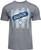 Glock AP96209 Blue Line Tee Gray Ringspun Cotton/Polyester Short Sleeve 2XL TSW|174091