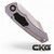 Heretic Pariah Auto Stonewash Standard Griptape Inlay Titanium Pivot Gray Chassis H048-2A-GRY Cajun Knife And Gear