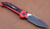 Microtech L.U.D.T. Gen III Drop Point Partial Serrate Black Blade Red Handle 1135-2RD 1135-2RD