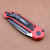 Microtech L.U.D.T. Gen III Drop Point Partial Serrate Black Blade Red Handle 1135-2RD 1135-2RD