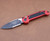 Microtech L.U.D.T. Gen III Drop Point Partial Serrate Black Blade Red Handle 1135-2RD 1135-2RD