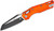 Microtech MSI Tri-Grip Polymer Orange Standard Black Blade 210T-1PMOR 210T-1PMOR.