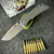 MCNEES KNIVES MAC 2 3.5- GREEN/BLUE TWO-TONE SWERVE MAC2 3.5- Green/Blue
