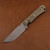 McNees Knives Ridge Runner- Green Micarta with Atomic Stonewash McNees Ridge Runner- Green
