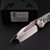 Heretic Knives Custom Wraith V4 High Polish Tanto Titanium Handles Mammoth Tusk WraithV4Custom007