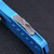 Microtech Cypher II Single Edge Apocalyptic Marbled Blue Handle 1241-10MBL 1241-10MBL