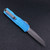 Microtech Cypher II Single Edge Apocalyptic Marbled Blue Handle 1241-10MBL 1241-10MBL