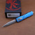 Microtech Dirac Double Edge apocalyptic Full Serrated Blue 225-12APBL 225-12APBL.
