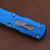 Microtech Dirac Double Edge apocalyptic Full Serrated Blue 225-12APBL 225-12APBL