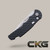 Pro-Tech Tactical Response 5 - Black handle with feather texture Stonewash S35 Blade blasted hardware PLAIN Edge black deep carry clip. T505-F Cajun Knife And Gear