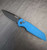 ProTech TR-3 Integrity Thumbstud Manual Relic Texture Blue Handle DLC Black S35vn blade INT106-Blue INT106-Blue.
