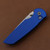 ProTech TR-3 Integrity Thumbstud Manual Blue handle Stonewash blade INT101-Blue INT101-Blue