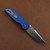 ProTech TR-3 Integrity Thumbstud Manual Blue handle Stonewash blade INT101-Blue INT101-Blue