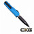 Microtech Cypher II Double Edge Black Blade Blue Handle 1242-1BL Cajun Knife And Gear