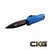Microtech Cypher II Double Edge Black Blade Blue Handle 1242-1BL Cajun Knife And Gear