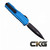 Microtech Cypher II Double Edge Black Blade Blue Handle 1242-1BL Cajun Knife And Gear