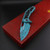 Heretic Knives Medusa Manual Tanto Edge CEL Shading Turqouise H009-CS-TQ