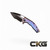 Heretic Knives Medusa Manual TE Serrated Blurple H009-6B-TIBLURP Cajun Knife And Gear