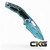 Heretic Knives Medusa Auto Recurve Cel Shade Turquoise H012-CS-TQ Cajun Knife And Gear