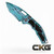 Heretic Knives Medusa Auto Recurve Cel Shade Turquoise H012-CS-TQ Cajun Knife And Gear