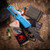 Microtech Knives Combat Troodon Gen III Apocalyptic Standard Marbled Blue 1143-10MBL