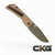McNees Knives AutoMac FDE/OD Cerakote Jigged Bolster Drop Po AutoMac-FDE-OD-Cerak Cajun Knife And Gear