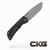 McNees Knives Mac 2 3.5- Blackout Tiger Bomber w/ Green Hardware