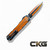 Heretic Knives Manticore X CEL Shade Orange Double Edge H032F-CS-OG Cajun Knife And Gear