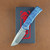 CHAVES REDENCION STREET DROP POINT CUSTOM BLUE CAMO ANNODIZED TITANIUM CHVS-925-BC-U