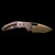 Heretic Knives Medusa Auto Recurve Bronze Blood Red Carbon