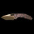 Heretic Knives Medusa Auto Recurve Bronze Blood Red Carbon