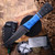Auxiliary Manufacturing Pocket Bowie XL Blue g10/blk g10/ micarta spacer AUX-PB-XL-BLUG10-MIC