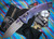 Microtech Amphibian Ram-Lok Marfione Select Stonewash Finish Purple Haze Anodized Frag Pattern Titanium W/Purple Double Vapor Blast Stainless 137RL-10FRMS5