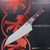 MICROTECH KNIVES 8" CHEF KNIFE STONEWASH STANDARD BLACK CHERRY G-10 3000B-10BC