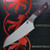 MICROTECH KNIVES 8" CHEF KNIFE STONEWASH STANDARD BLACK CHERRY G-10 3000B-10BC