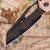 Microtech MSI RAM LOK Marfione Select Blued Baker Forge Coppermai Damascus Stonewash Frag Pattern Copper with Purple Titanium Accent, DLC Double Vapor Blast Stainless 210-16FRMS3