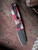 ProTech RUNT 5 - "Crimson Tiger Camo" custom anodized handle, DLC Black Magnacut Reverse Tanto Blade, black lip pearl button, black hardware, black clip. R5403-CTC