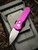 ProTech RUNT 5 Smooth purple handle, machine satin MAGNACUT wharncliffe blade, pearl button, satin hardware, polished clip. R5300-LTD Purple