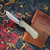 MCNEES KNIVES 3.75 DIXON SHOCKWAVE GRN/BRZ-A SATIN HARDWARE SATIN STONEWASH BLADE SIMS1T2427