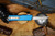 Microtech Scarab II Gen III Executive Stonewash Blue Handle 1177-10BL