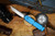Microtech Scarab II Gen III Executive Stonewash Blue Handle 1177-10BL