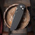 ProTech TR-3 INTEGRITY Thumbstud Manual - Relic black handle, DLC black Magnacut blade, wide deep carry pocket clip INT1106