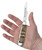 CASE VIETNAM WAR GIFT SET SMOOTH NATURAL BONE WITH GREEN, YELLOW AND RED COLOR WASH TRAPPER IN JEWEL BOX