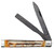 CASE DEEP CANYON JIGGED BURNT NATURAL BONE BABY DOC RAINDROP DAMASCUS