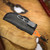 HERETIC KNIVES  KOBOLD BOWIE BATTLEWORN STANDARD ORANGE G10 HANDLE SCALES.