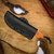 HERETIC KNIVES KOBOLD BOWIE BATTLEWORN STANDARD ORANGE G10 HANDLE SCALES. H065-5A-OG-G10