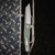 Pro-Tech Malibu Reverse Tanto – Smoky Grey DLC MagnaCut Blade, Textured Green Handle, Blasted Hardware & Pocket Clip 5406-SG Green