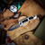 HERETIC KNIVES WRAITH V4 SE MANUAL BATTLEWORN BLACK BLIZZARD CHASSIS BLUE TI COLLAR H001-8A-BLZ