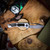 HERETIC KNIVES WRAITH V4 SE MANUAL BATTLEWORN BLACK BLIZZARD CHASSIS BLUE TI COLLAR H001-8A-BLZ